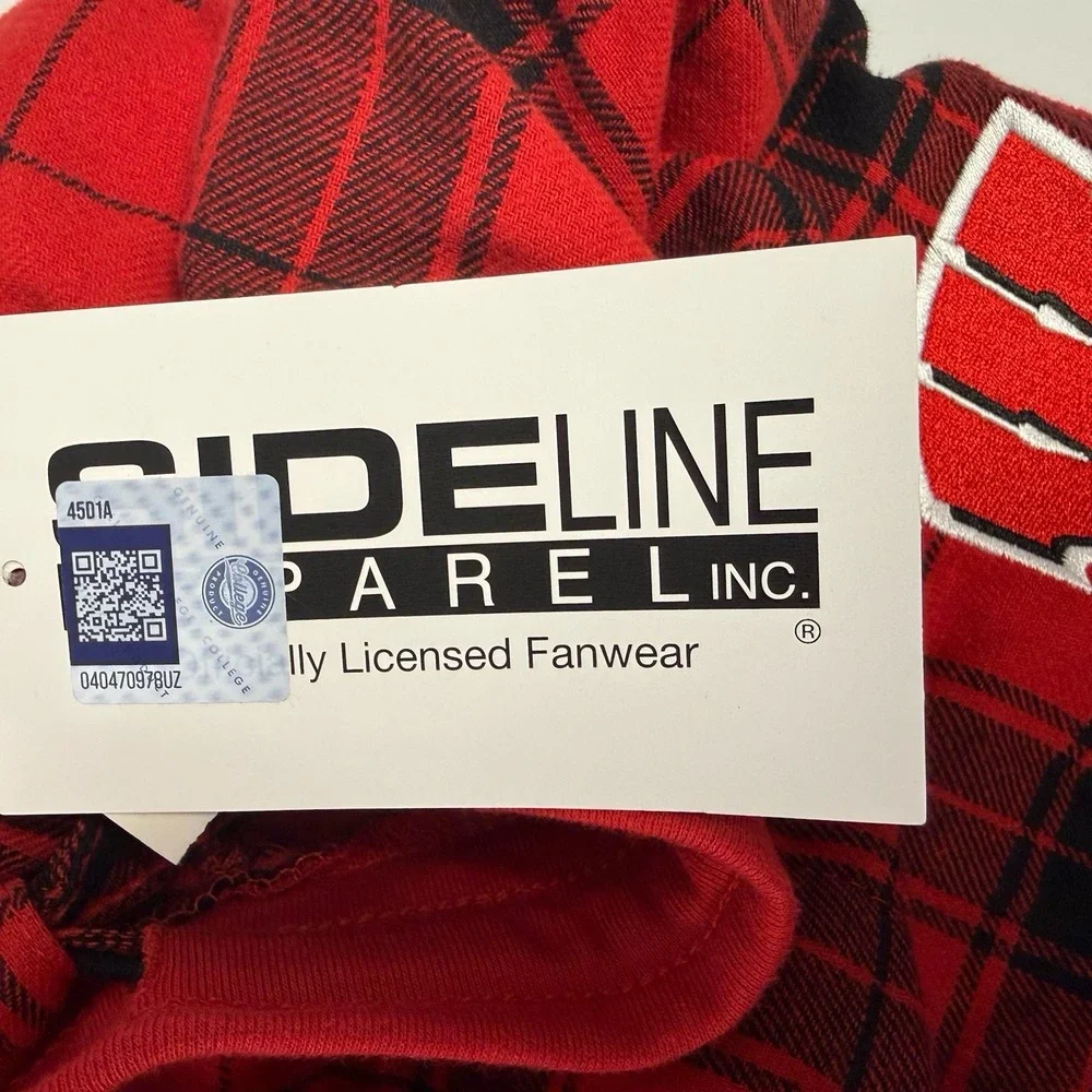 NWT Wisconsin Badgers Flannel Lounge Pants Men's L  Red Black Pajama Bottom PJ